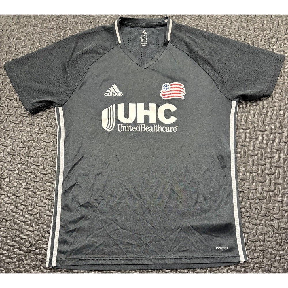 New England Revolution Jersey Large Home Blue Adidas MLS UHC REVS EUC